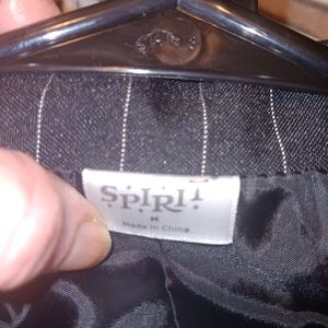 Spiral Black Pinstripe Jacket